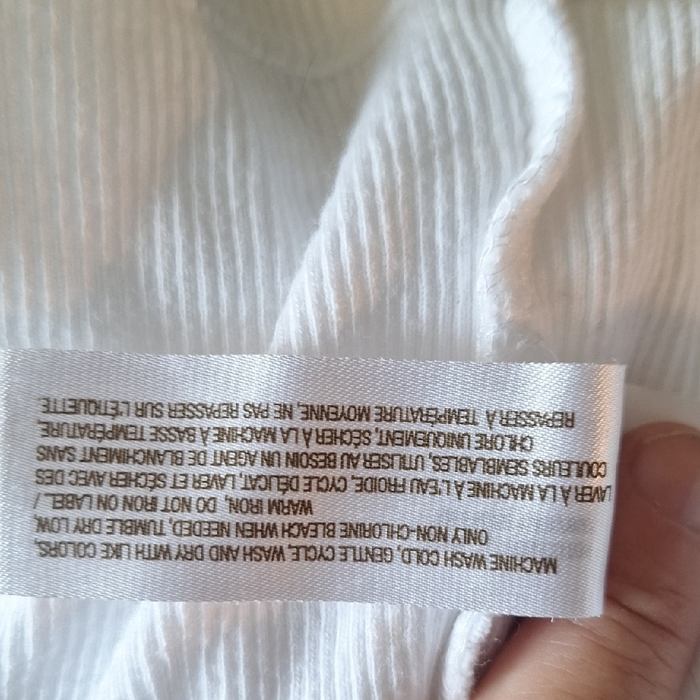Old Navy Classic White Ribbed Tank Top Size XL/TG - Picture 4 of 4